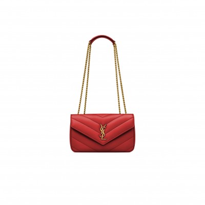 YSL LOULOU SMALL IN MATELASSÉ LAMBSKIN 801437 (24*14*6cm)